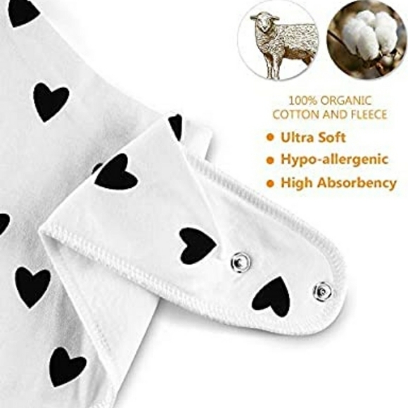 Tasera 100% ORGANIC bandana baby bibs NEW 8pk - Picture 5 of 8
